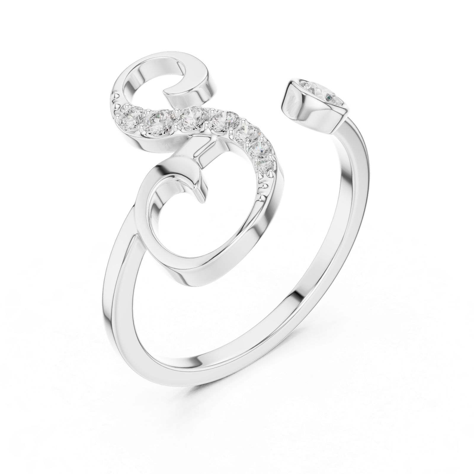 Gold Ring SBWR(29), White Gold, view 2
