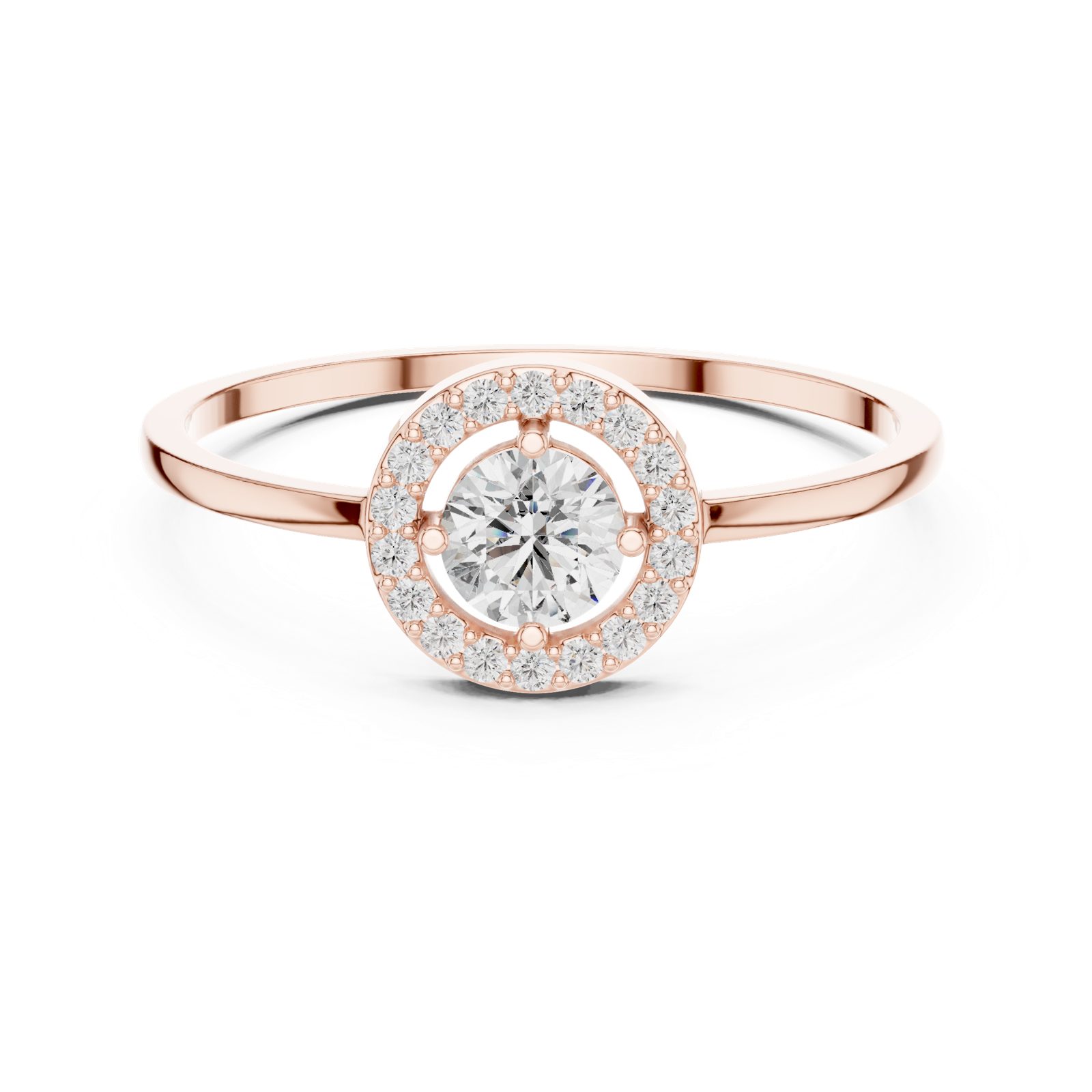 Gold Ring DR-6162, Rose Gold