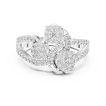 Gold Ring 19-120006L, White Gold, view 4