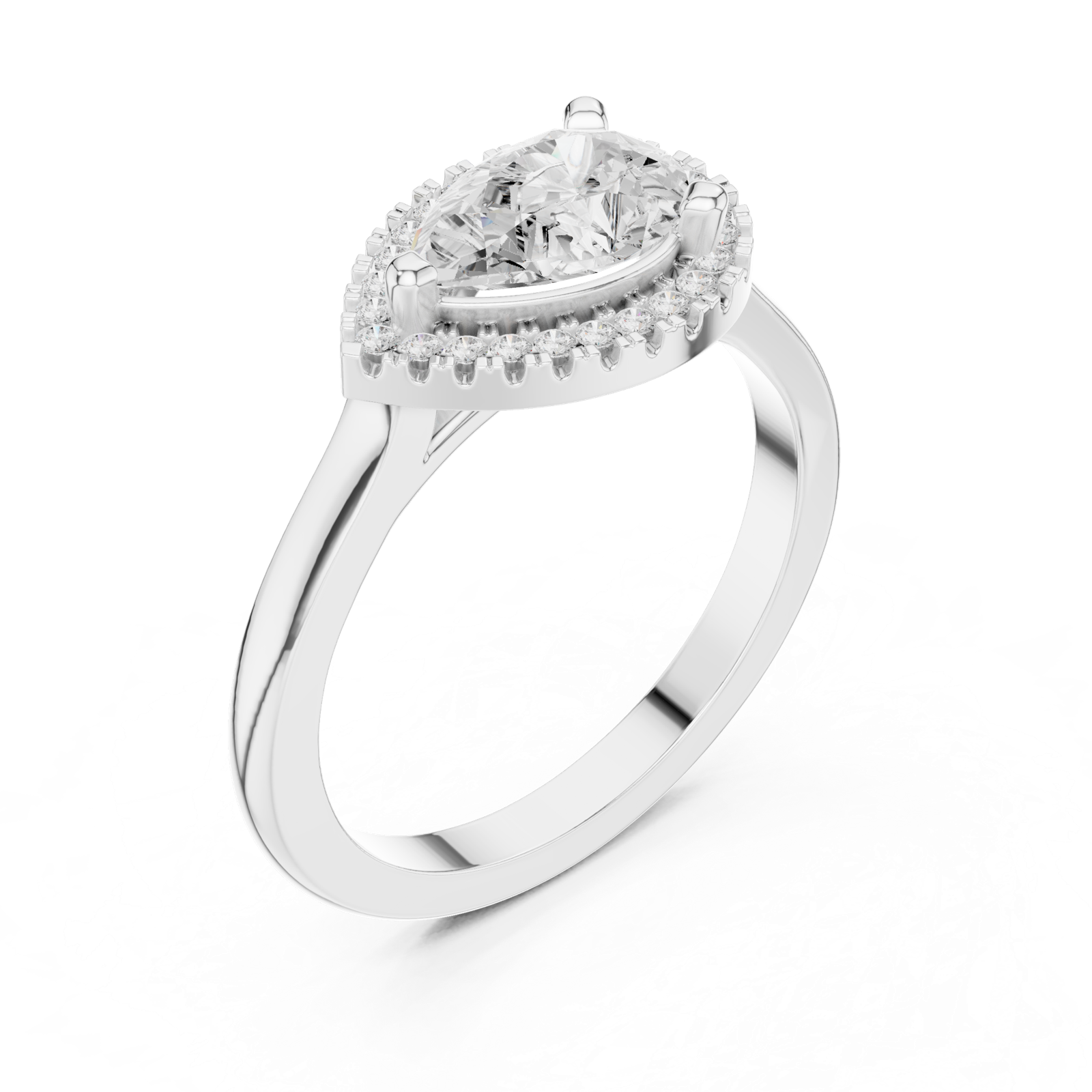 Gold Ring DDLR-346, White Gold, view 2