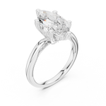 Gold Ring DDLR-175, Marquise center stone, White Gold, view 2