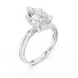 Gold Ring DDLR-175, Marquise center stone, White Gold, view 2