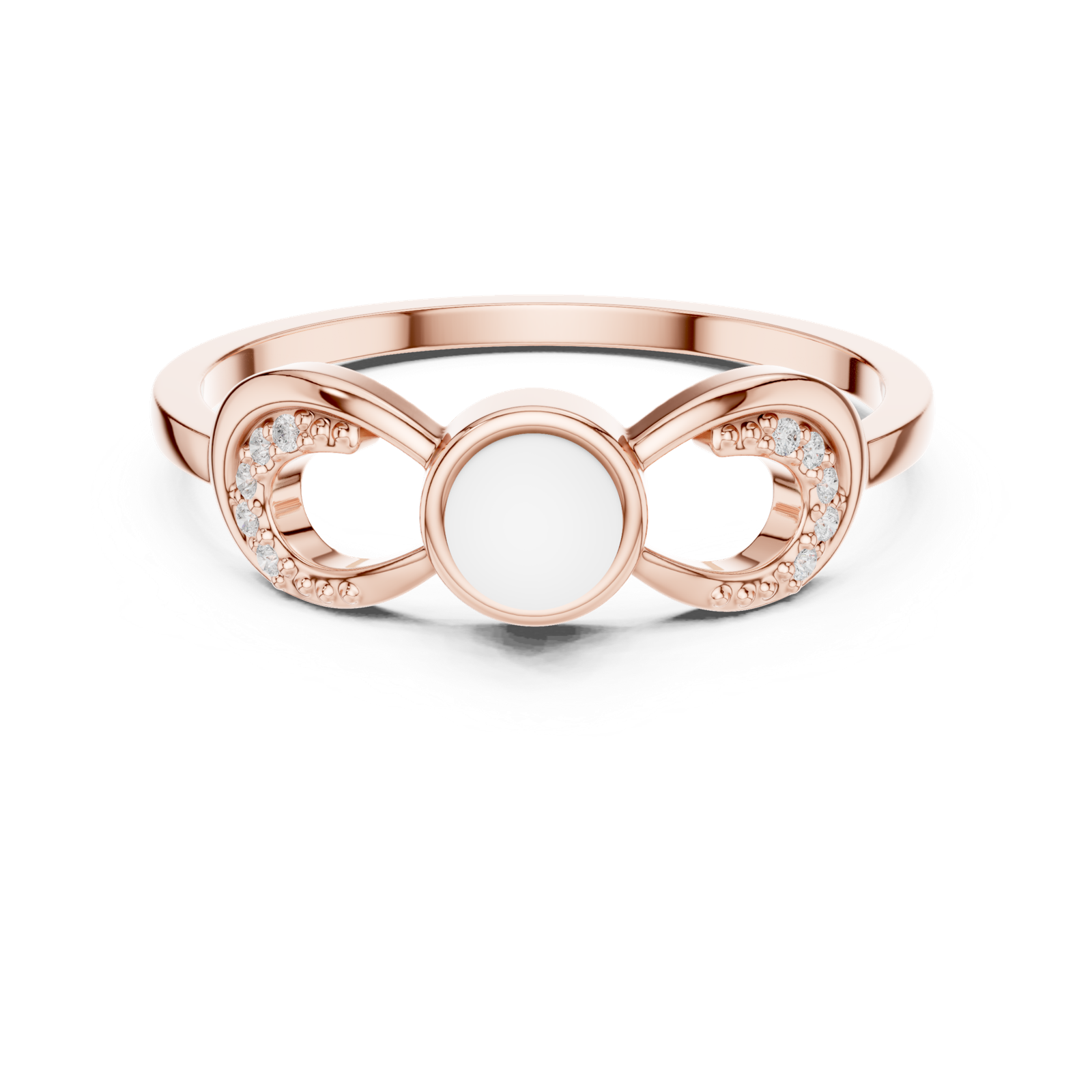 Gold Ring DDLR-743, Rose Gold, view 4