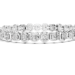 14K Solid Gold Lab Diamond Bracelet, White Gold, view 3