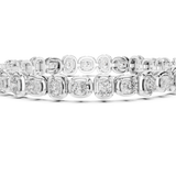 14K Solid Gold Lab Diamond Bracelet, White Gold, view 3