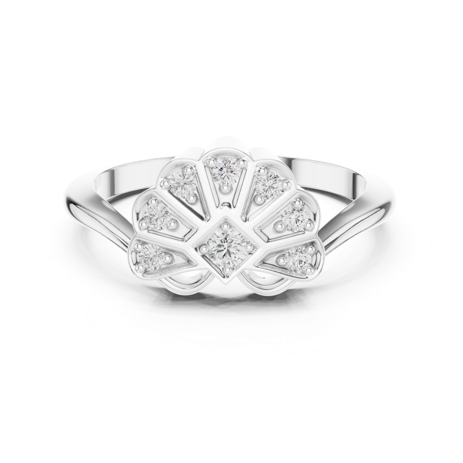 Gold Ring 00001L (50), White Gold