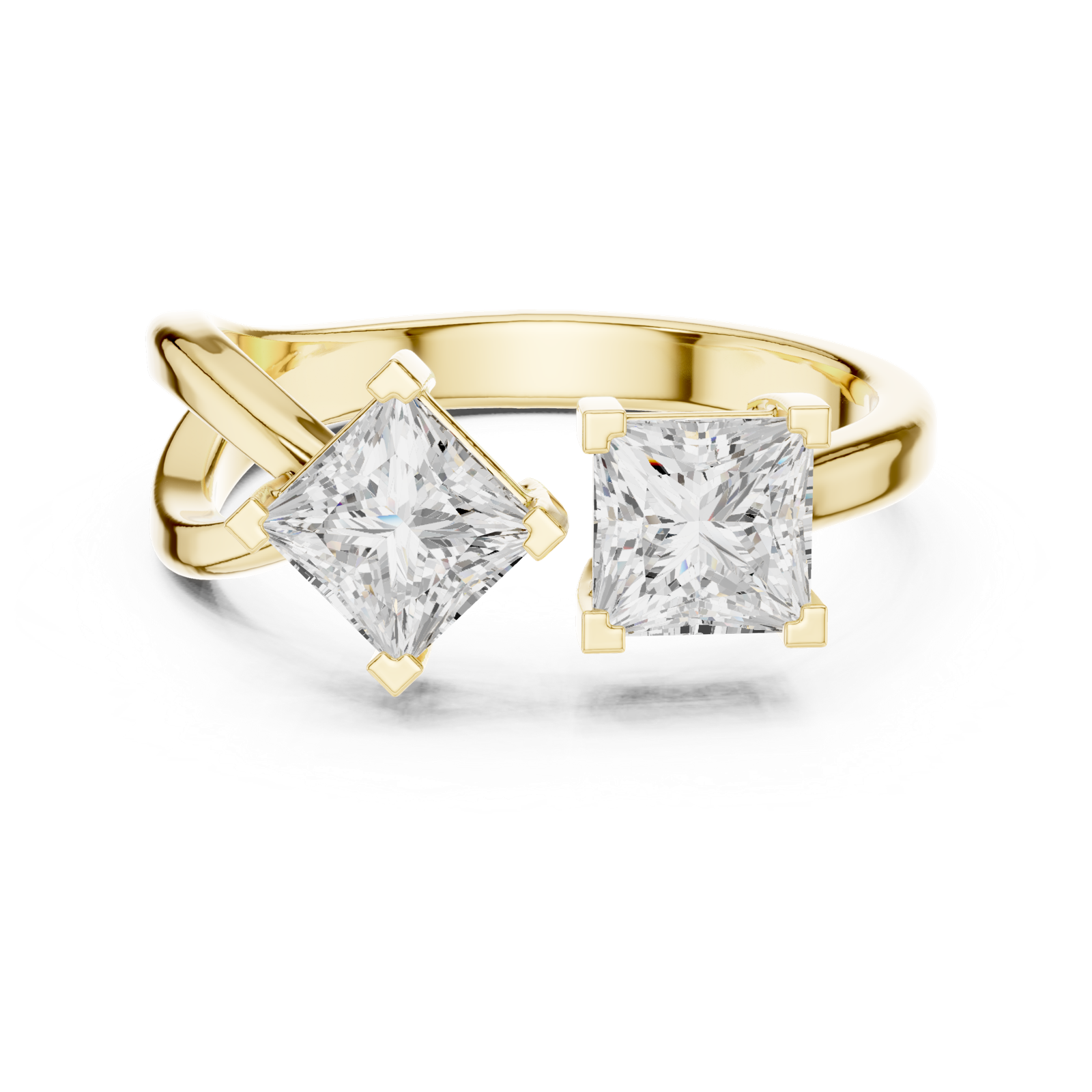 Gold Ring DDLR-485, Yellow Gold, view 4