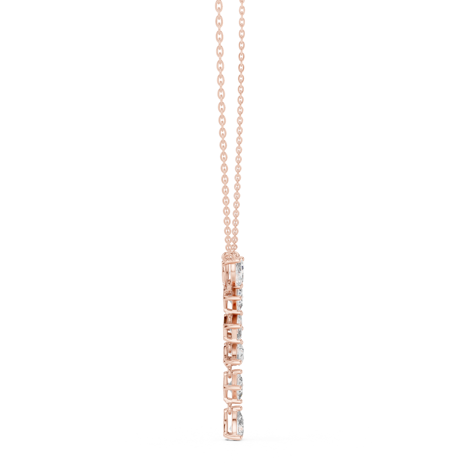 Gold Pendant GPD-0070, Rose Gold, view 3