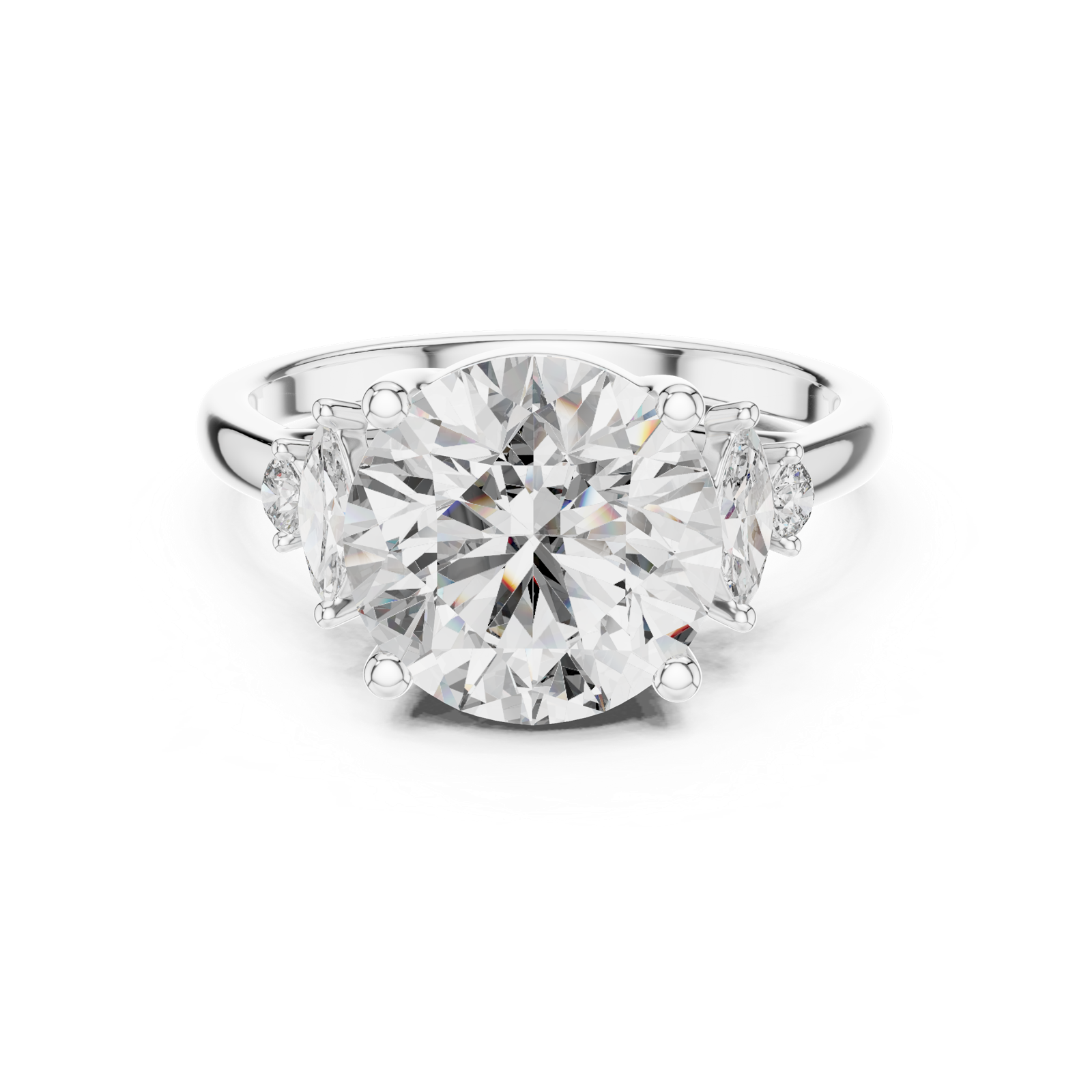 Gold Ring DDLR-073, White Gold, view 4