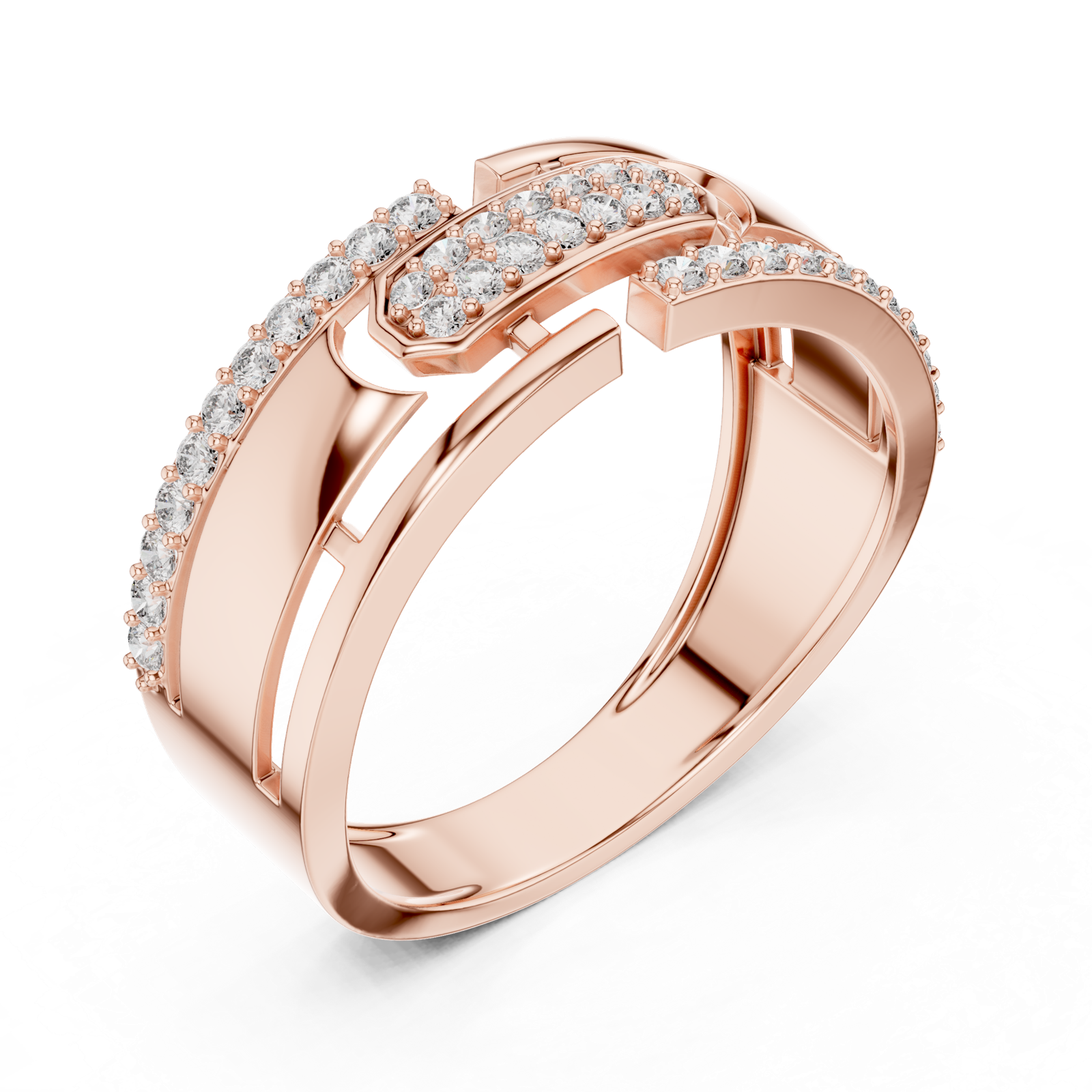 Gold Ring LR-01 (6), Rose Gold, view 2