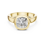 Gold Jewelry L36-3, Cushion center stone, Yellow Gold, view 4