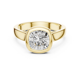 Gold Jewelry L36-3, Cushion center stone, Yellow Gold, view 4