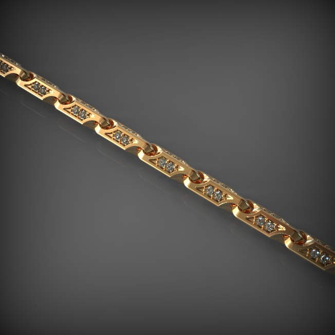 Gold Cuban Chain L38-610, Yellow Gold