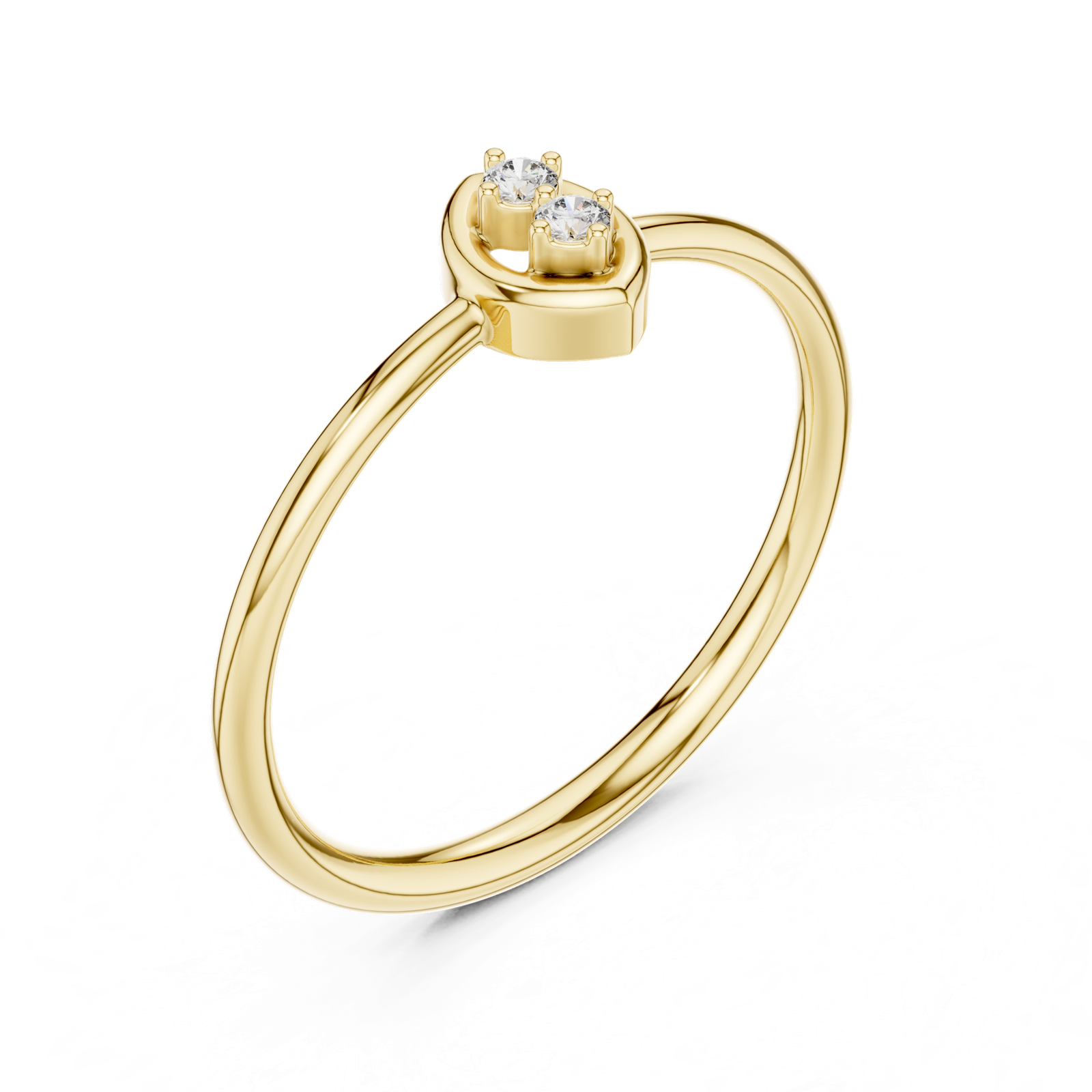 Gold Ring LR-01 (96), Yellow Gold, view 2