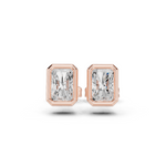 Gold Jewelry DDER-001, Radiant center stone, Rose Gold