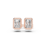 Gold Jewelry DDER-001, Radiant center stone, Rose Gold