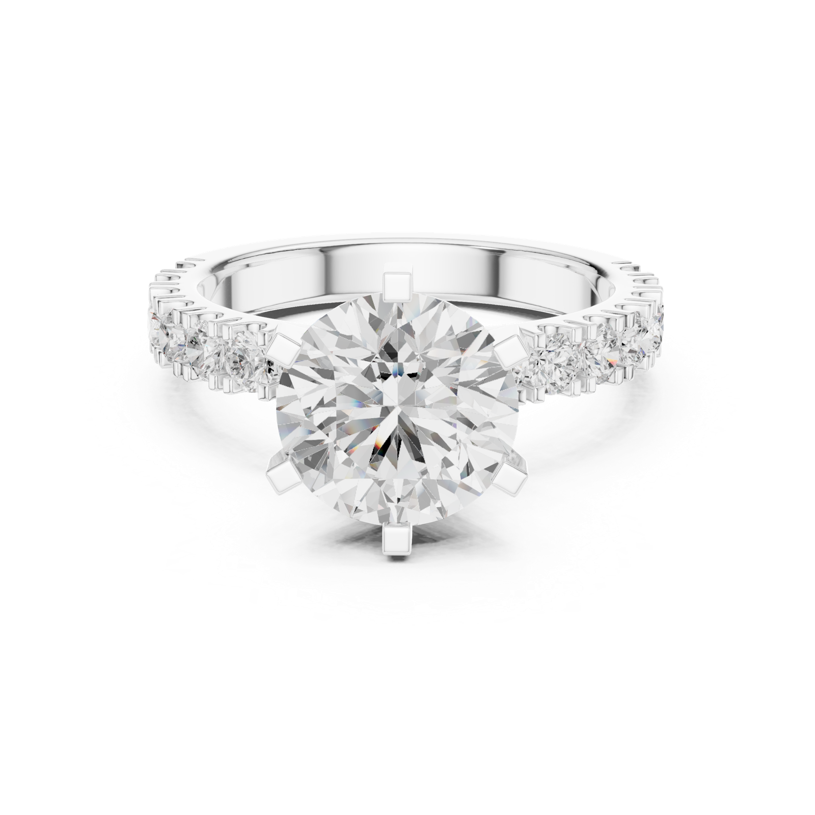 Gold Ring DDLR-722, White Gold, view 4