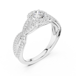 Gold Ring LR-0222, White Gold, view 2