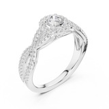 Gold Ring LR-0222, White Gold, view 2