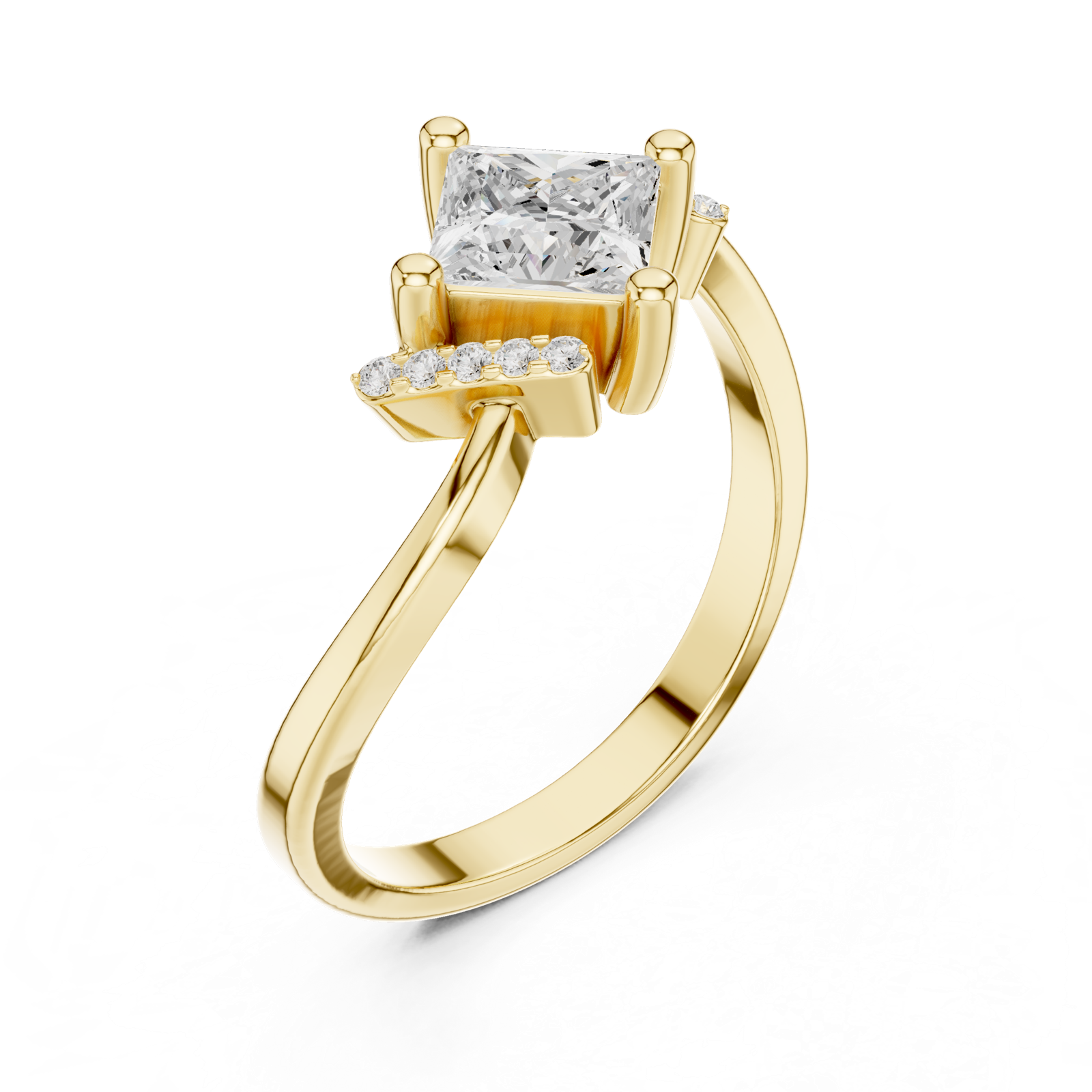 Gold Ring DDLR-507, Yellow Gold, view 2