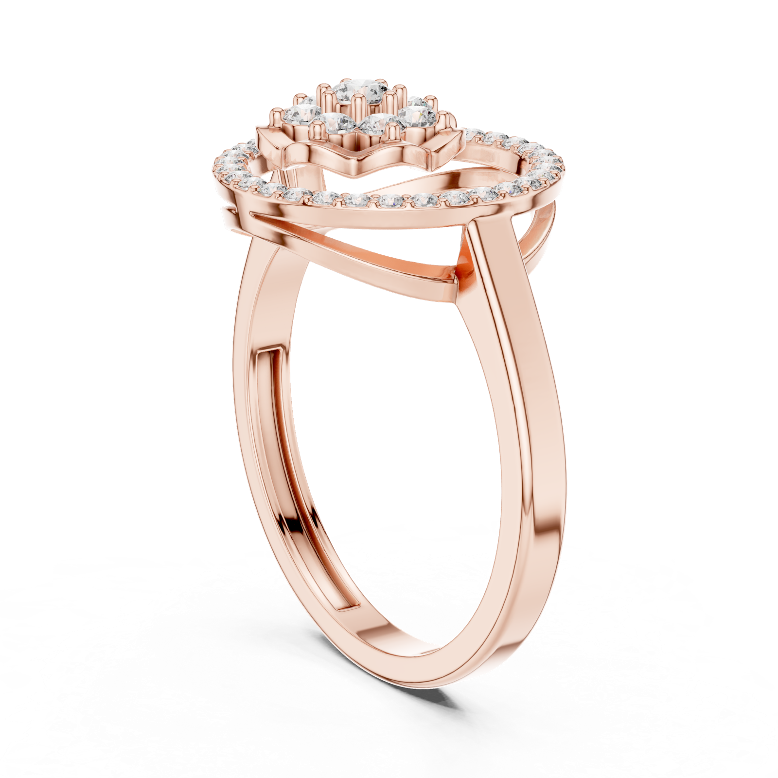 Gold Ring ALR-154, Rose Gold