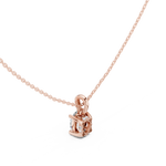 Gold Jewelry DDPO-009, Oval center stone, Rose Gold, view 2