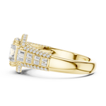 Gold Ring, Round center stone, Yellow Gold, view 3