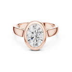 Gold Jewelry L36-3, Oval center stone, Rose Gold, view 4