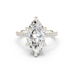 Gold Ring DDLR-250, Marquise center stone, White Gold