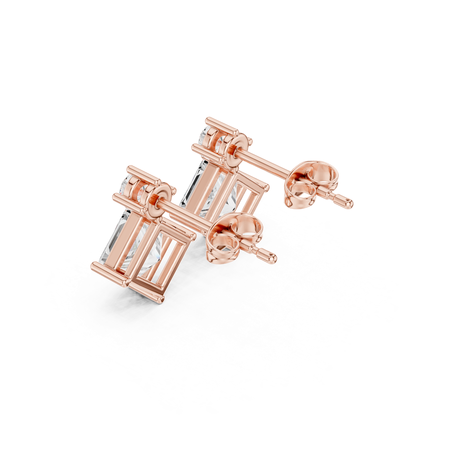 Gold Earrings AOMER105101-RPT, Rose Gold, view 2