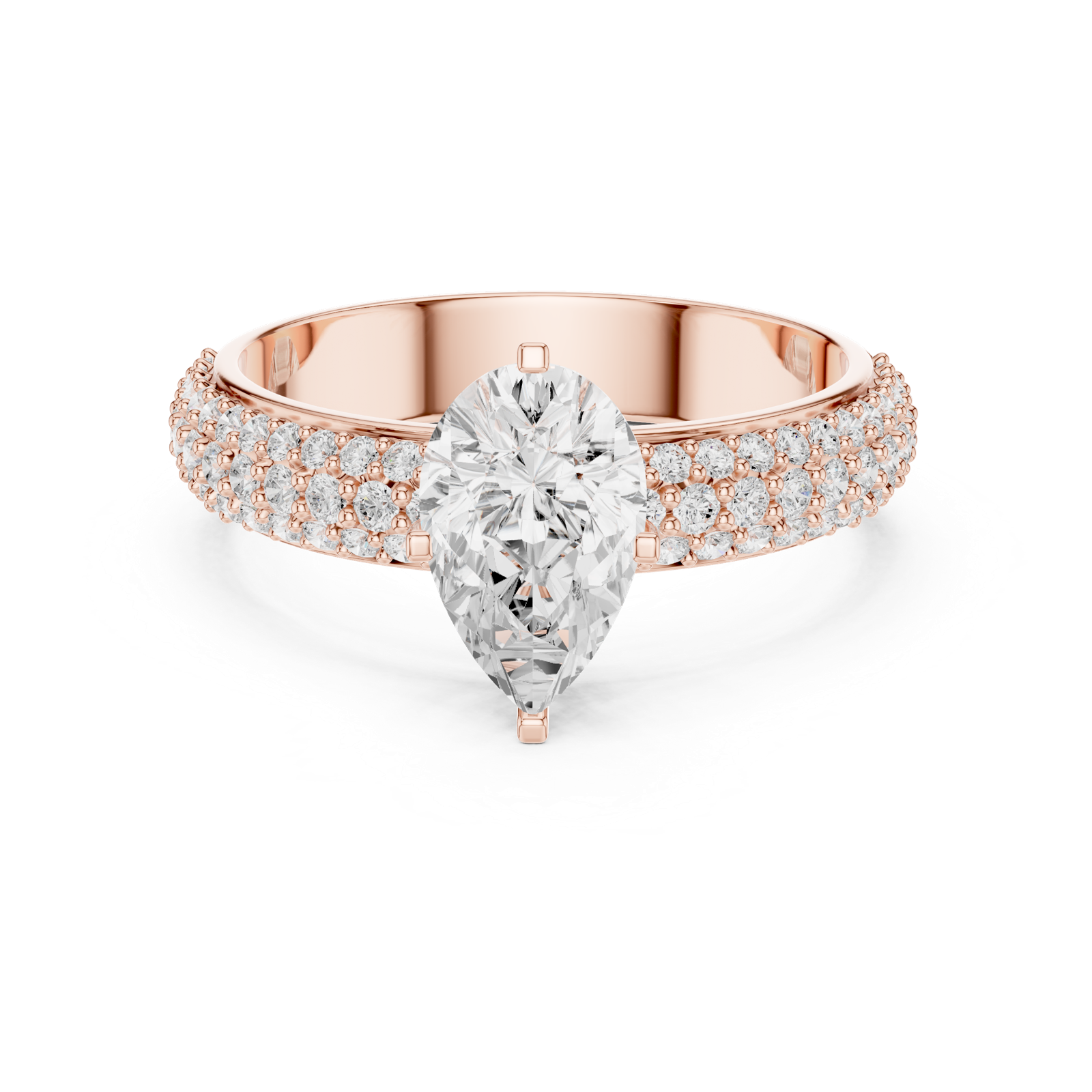 Gold Ring DDLR-1086, Rose Gold, view 4