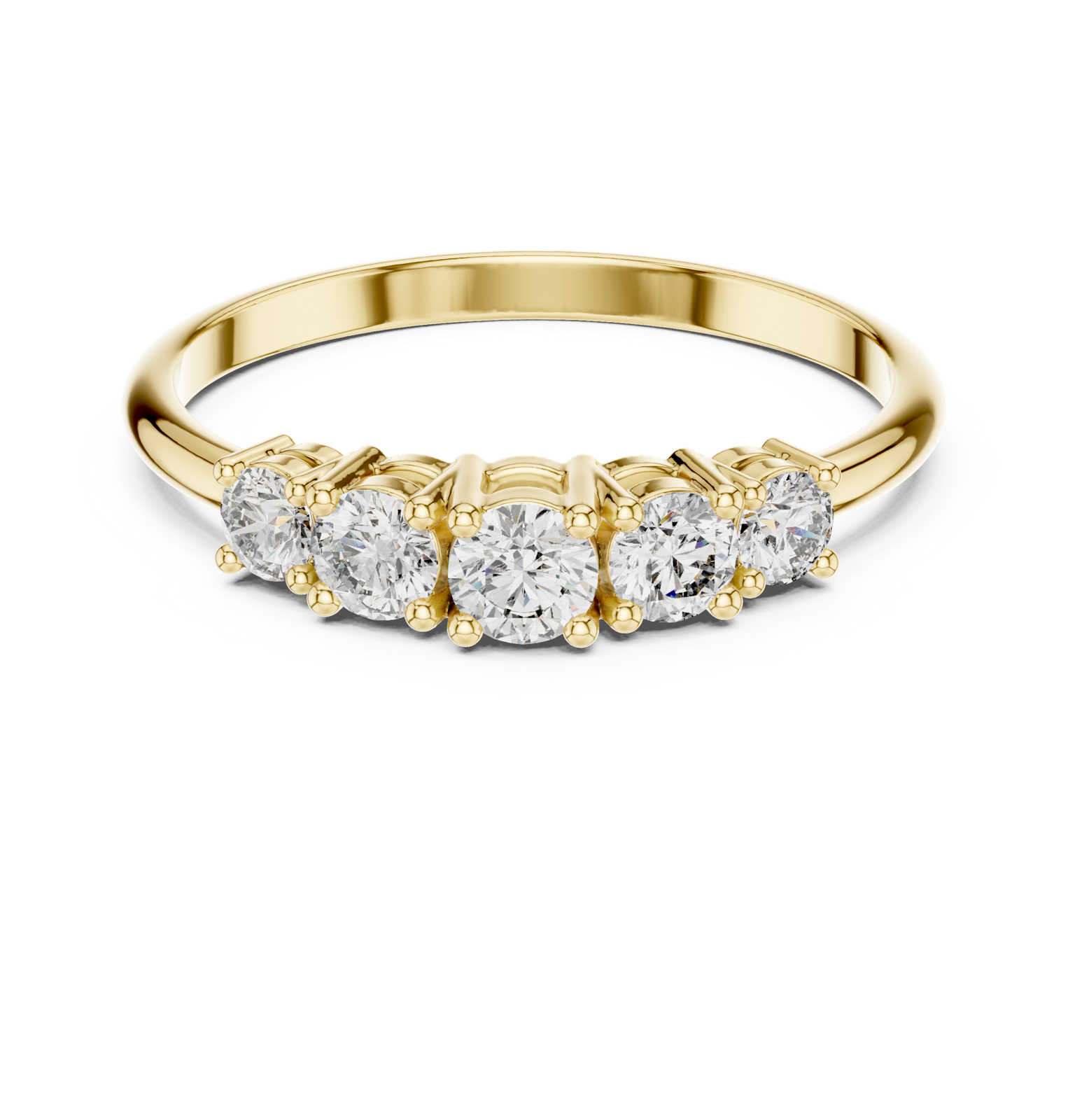 Gold Ring HLR-105, Yellow Gold, view 4