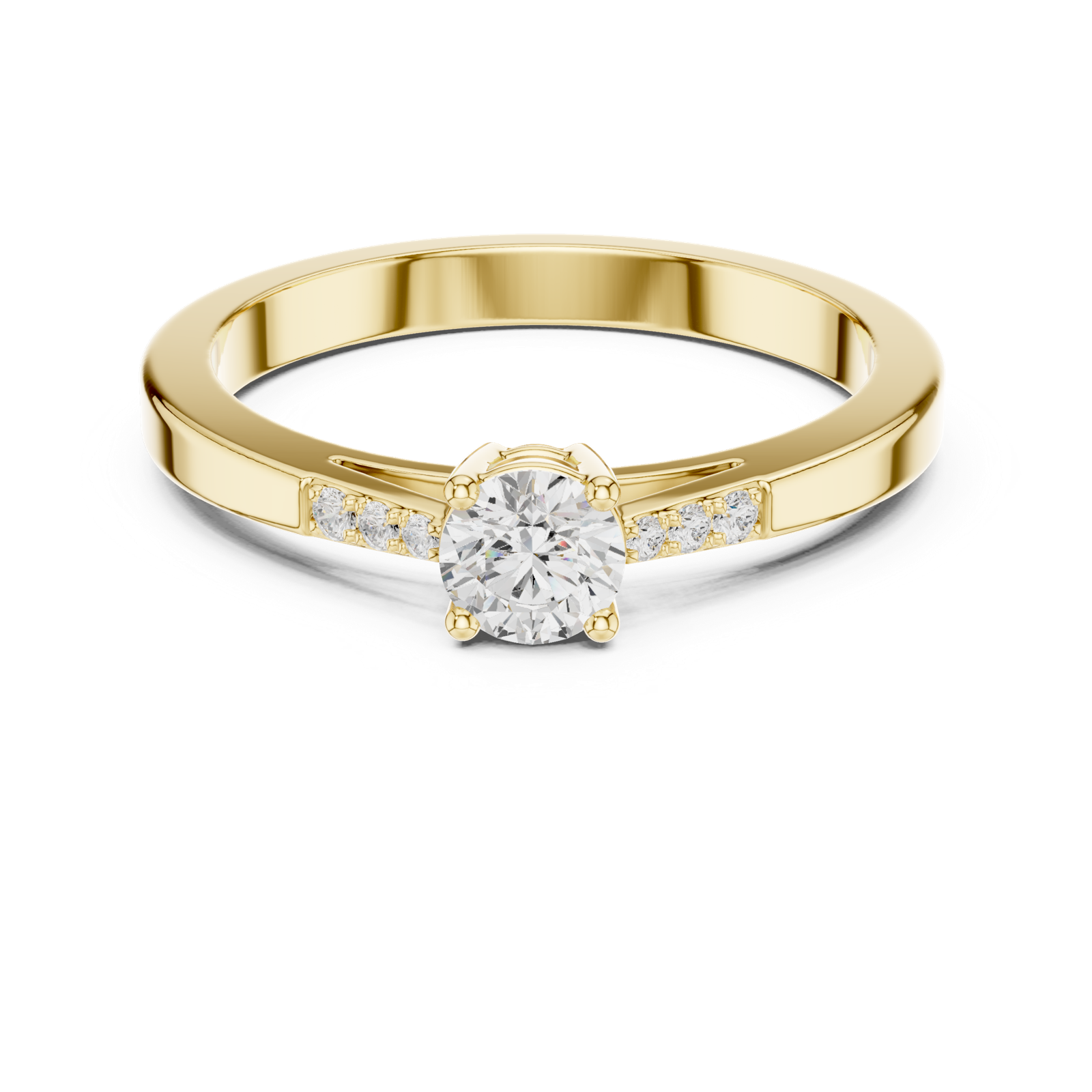 Gold Ring DDLR-838, Yellow Gold, view 4