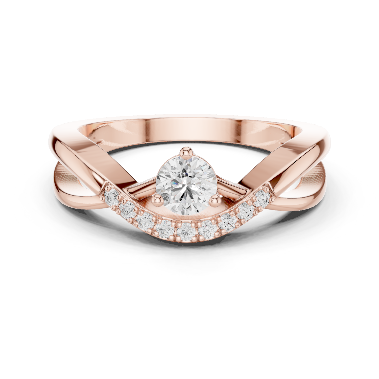 Gold Ring DDLR-829, Rose Gold