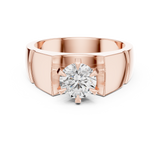 Gold Men's Ring GGR-0027, Rose Gold, view 4