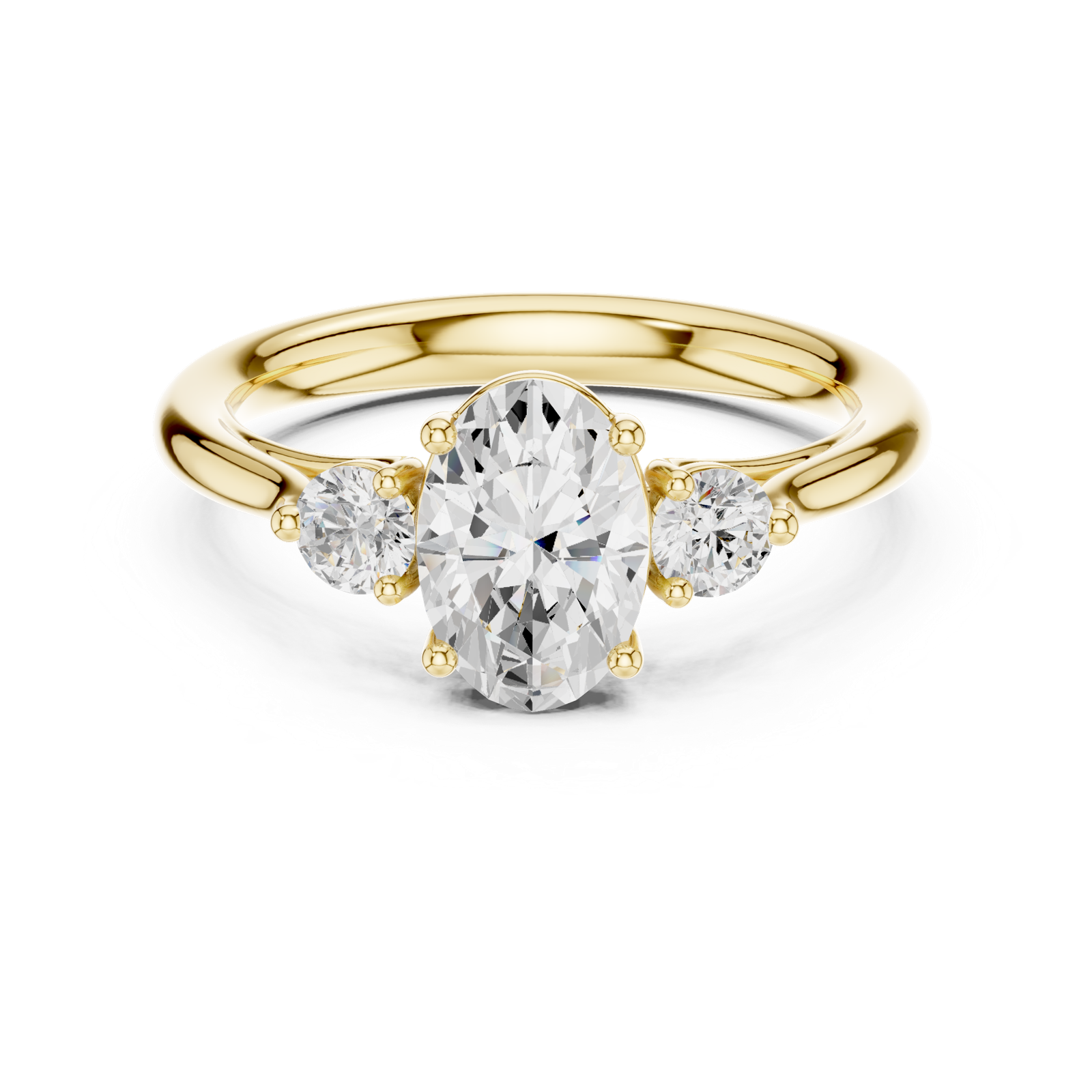 Gold Ring DDLR-727, Yellow Gold, view 4