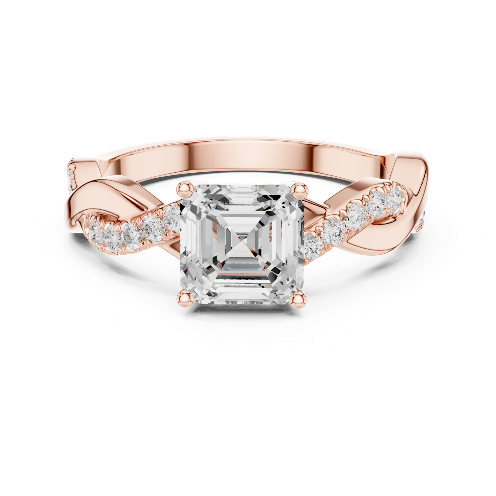 Gold Ring DDLR-1112, Rose Gold, view 4