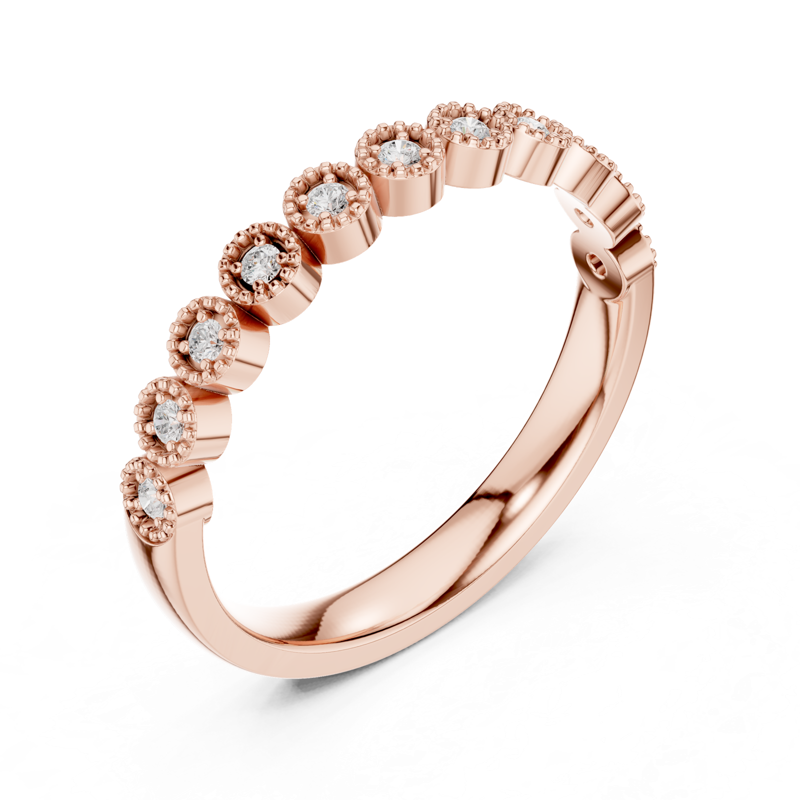 Gold Ring DDLR-770, Rose Gold, view 2