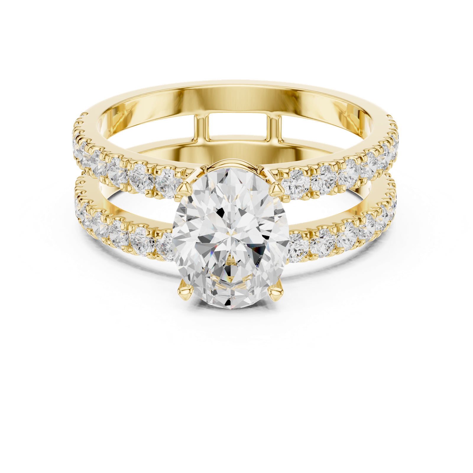 Gold Ring DDLR-1060, Yellow Gold, view 4