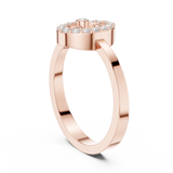 Gold Ring R28, Rose Gold, view 1