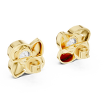 14K Solid Gold Lab Diamond Stud Earrings, Yellow Gold, view 3