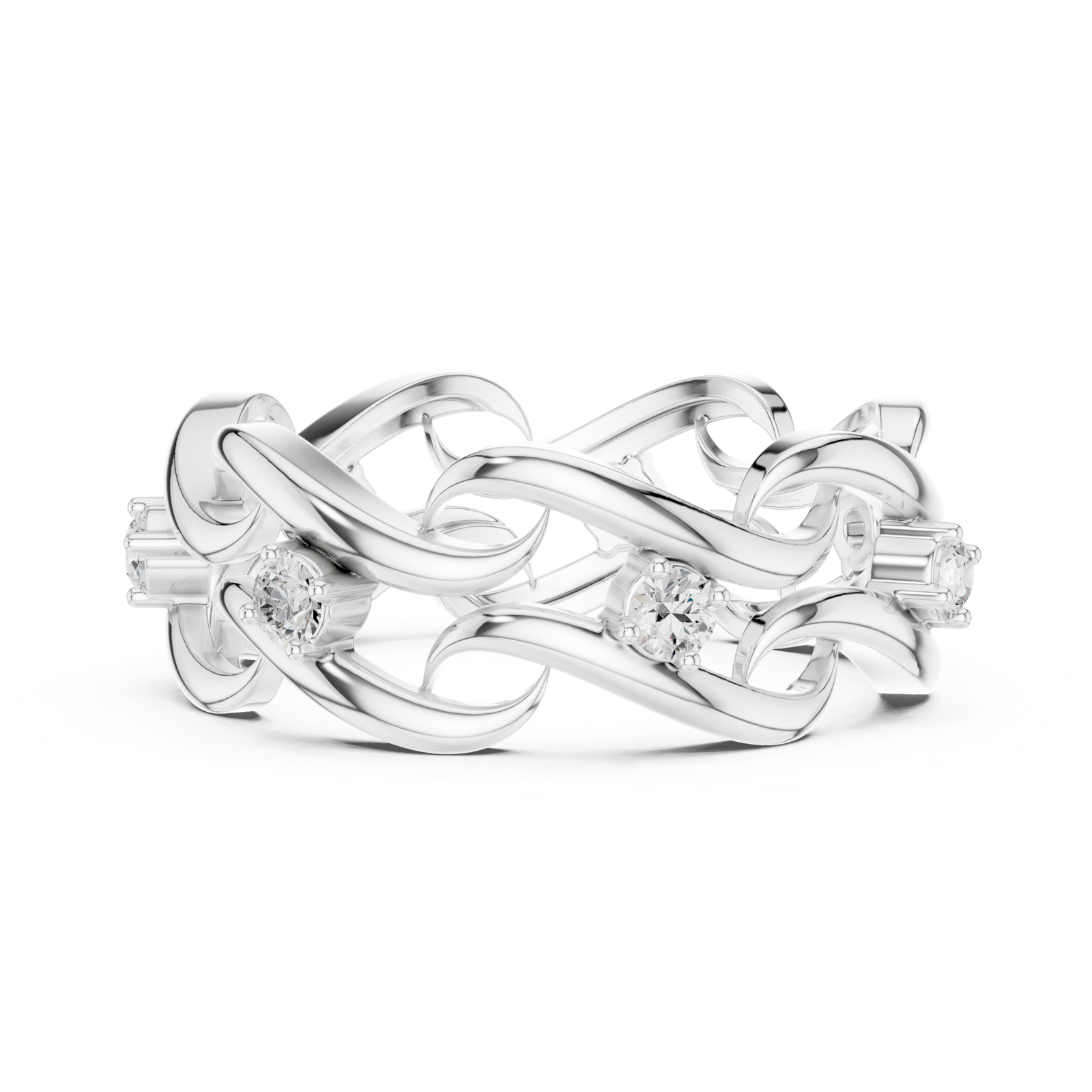 Gold Ring L22-R7, White Gold, view 3