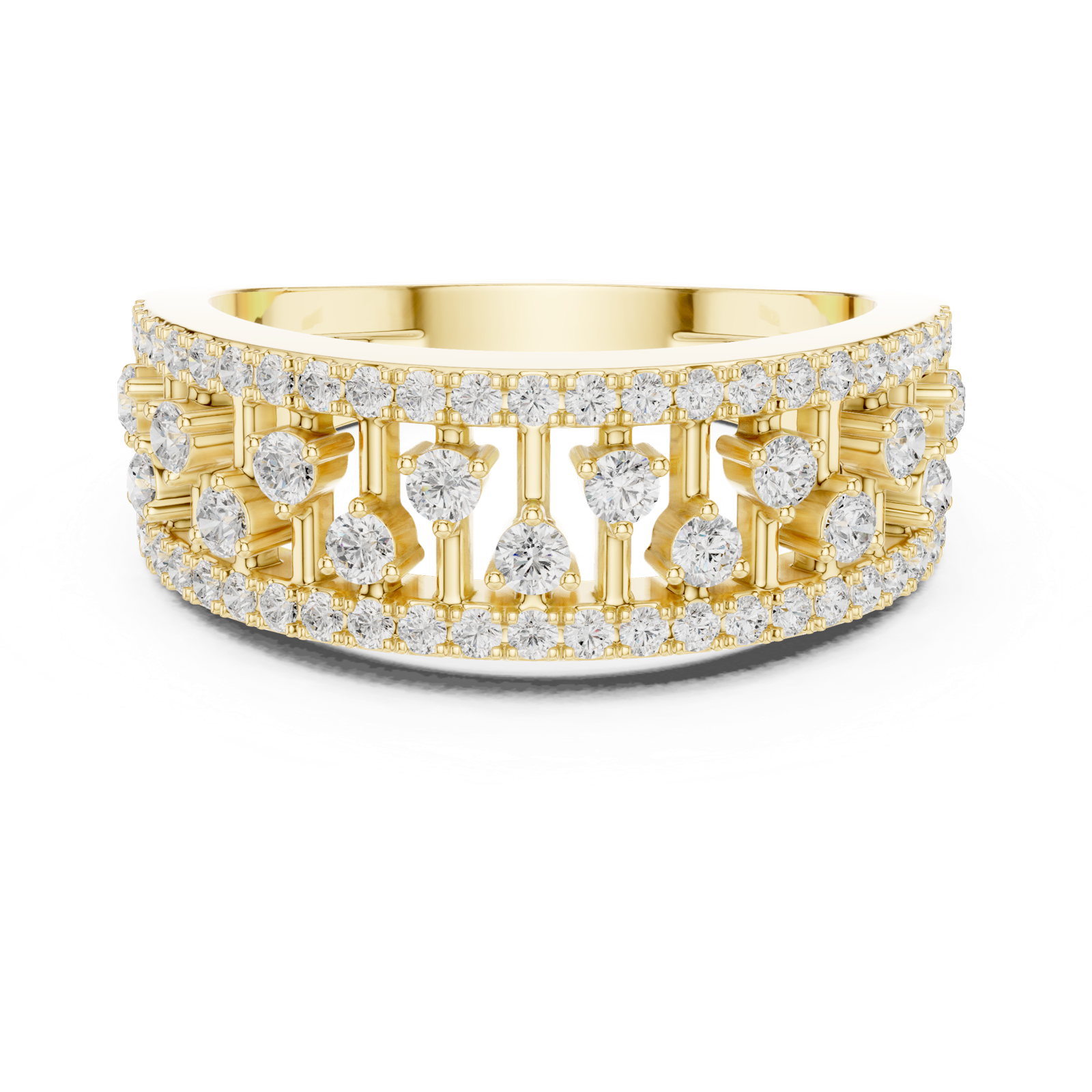 Gold Ring DDLR-775, Yellow Gold, view 4