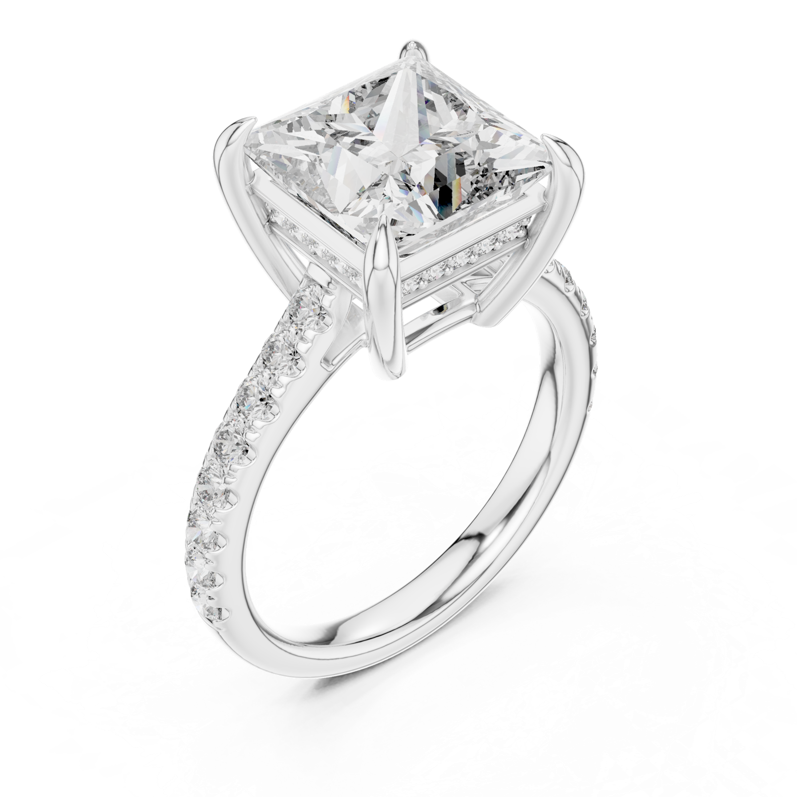 Gold Ring DDLR-250, White Gold, view 2
