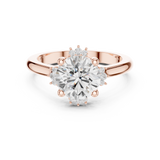Gold Jewelry L35-123, Round center stone, Rose Gold, view 4