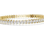 14K Solid Gold Lab Diamond Bracelet, Yellow Gold, view 3