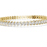 14K Solid Gold Lab Diamond Bracelet, Yellow Gold, view 3