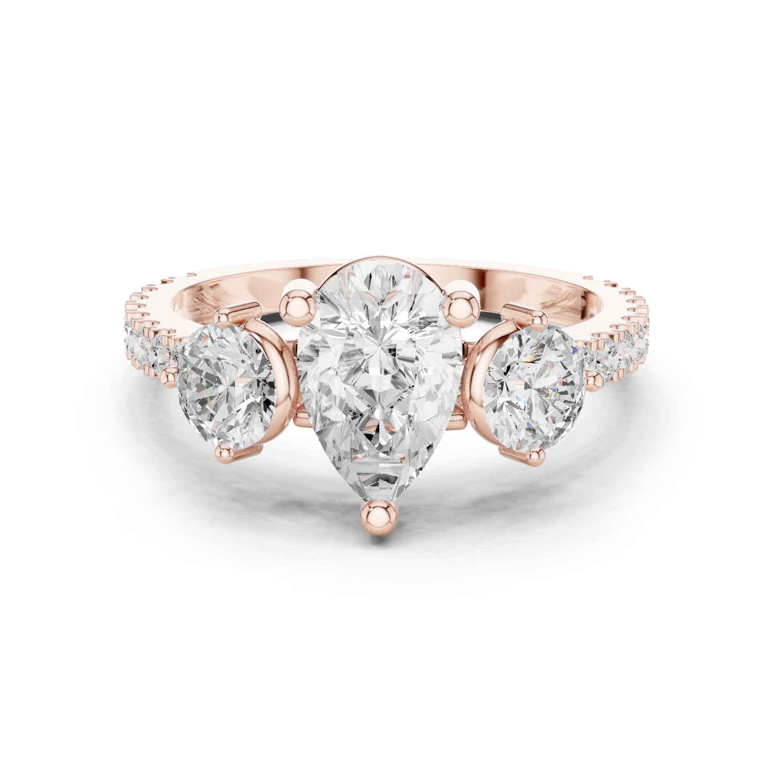 Gold Ring DDLR-1096, Rose Gold