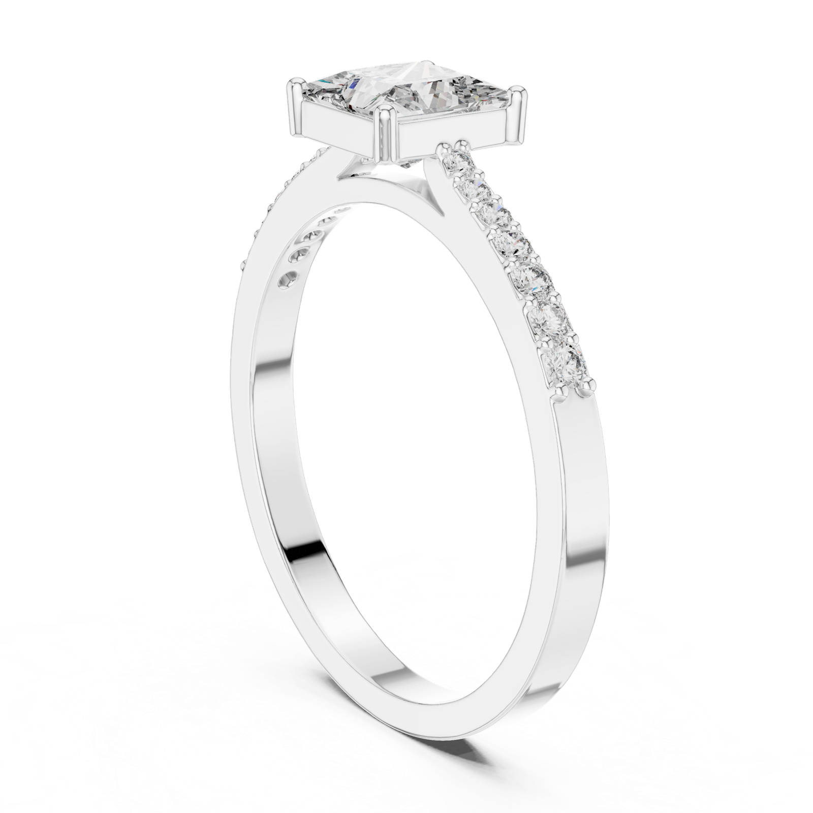 Gold Ring ALR-166, White Gold