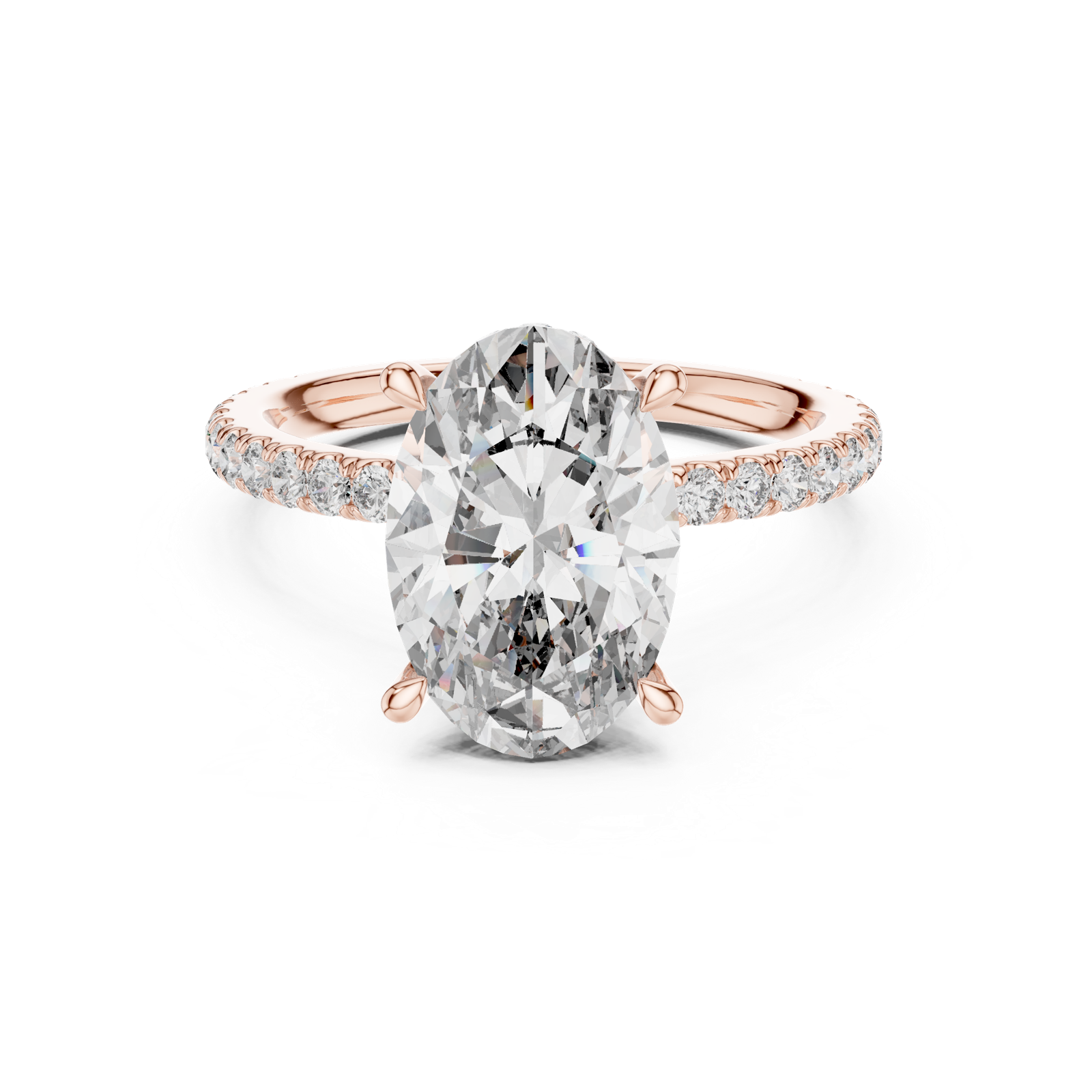 Gold Ring DDLR-171, Rose Gold, view 4